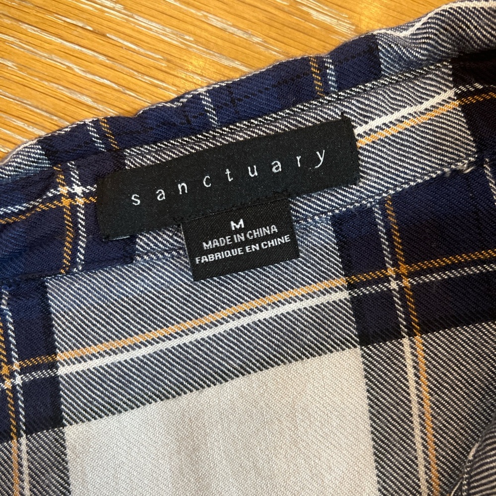 Sanctuary Plaid Button-Down Shirt - Picture 5 of 6